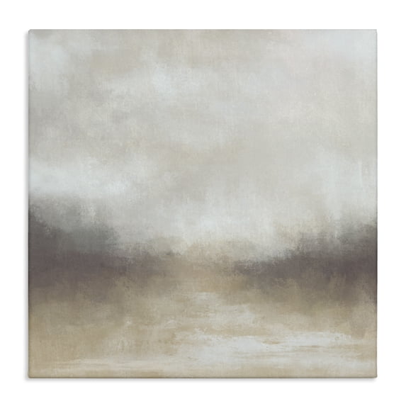 Stupell Industries Foggy Beige Landscape Landscape & Nature Painting Wrapped Canvas Art Print Wall Art, 36 x 36