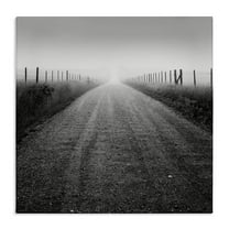 Stupell Industries Foggy Country Road Landscape & Nature Photography Wrapped Canvas Art Print Wall Art, 17 x 17