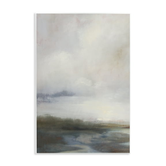 Stupell Industries Foggy Grey Landscape Landscape & Nature Painting Unframed Art Print Wall Art, 10 x 15