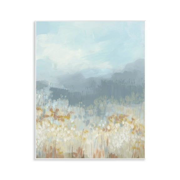 Stupell Industries Foggy Grey Mountains Landscape Painting Unframed Art Print Wall Art, 11 x 14