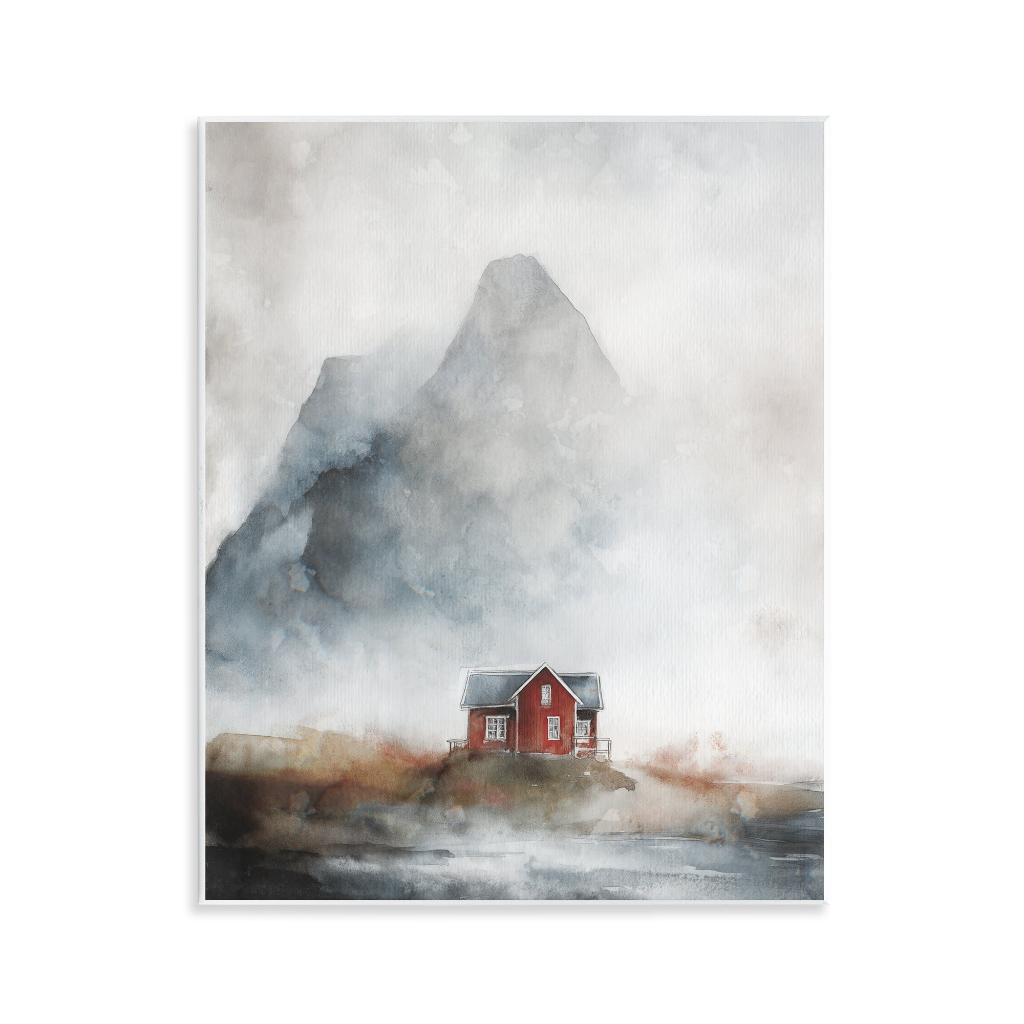Stupell Industries Foggy Hugged Hut Wall Plaque Art, design by Svetlana Aleynikova