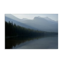 Stupell Industries Foggy Lakeside Trees Landscape Photography Gallery Wrapped Canvas Art Print Wall Art, 24 x 16