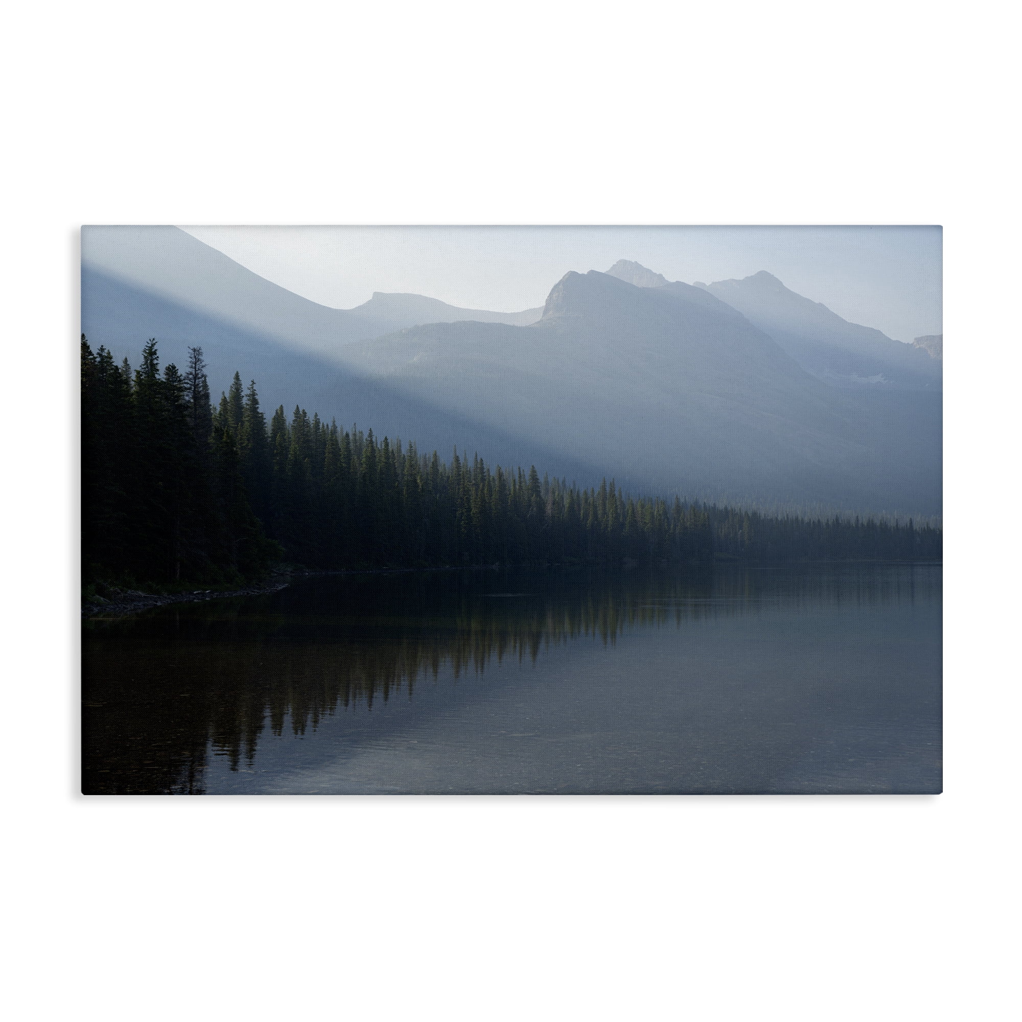 Stupell Industries Foggy Lakeside Trees Landscape Photography Gallery Wrapped Canvas Art Print Wall Art, 30 x 20