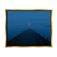 thumbnail image 1 of Stupell Industries Foggy Lighthouse Dock Landscape Photography Gold Floater Framed Canvas Art Print Wall Art, 21 x 17, 1 of 10