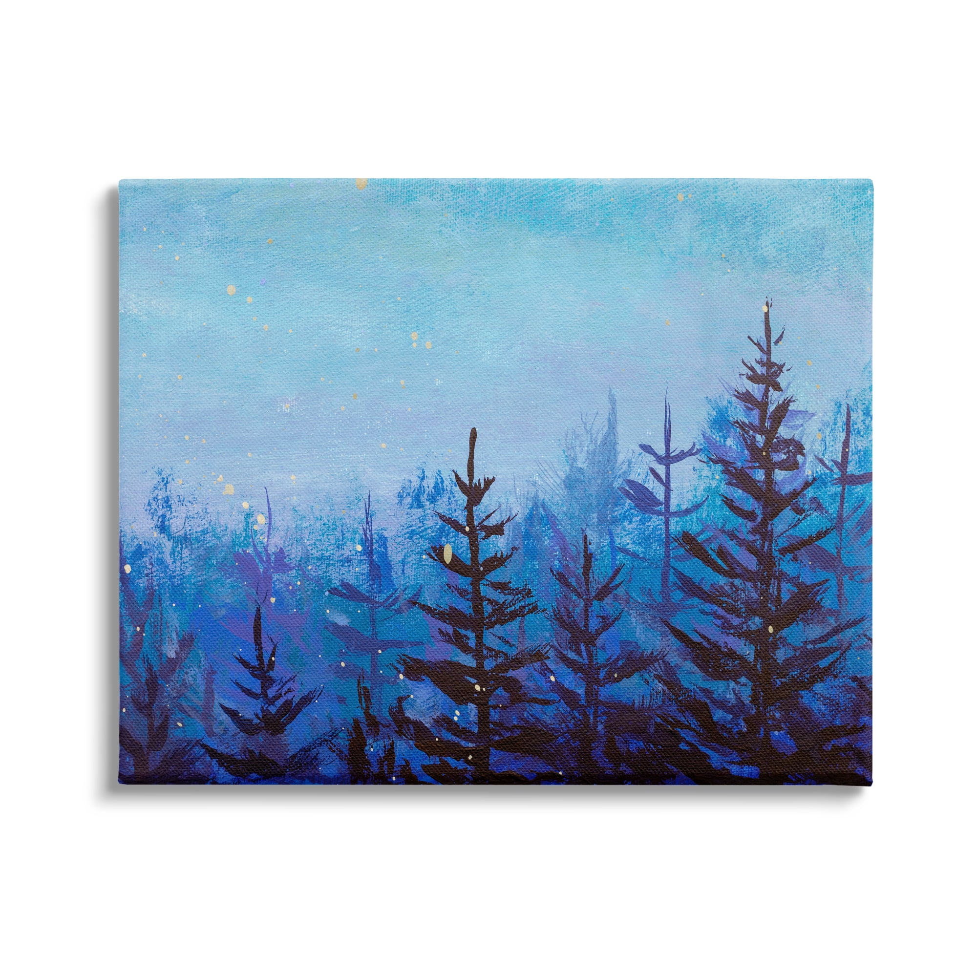Stupell Industries Foggy Magical Forest Nature Painting Gallery Wrapped Canvas Print Wall Art, 30 x 24