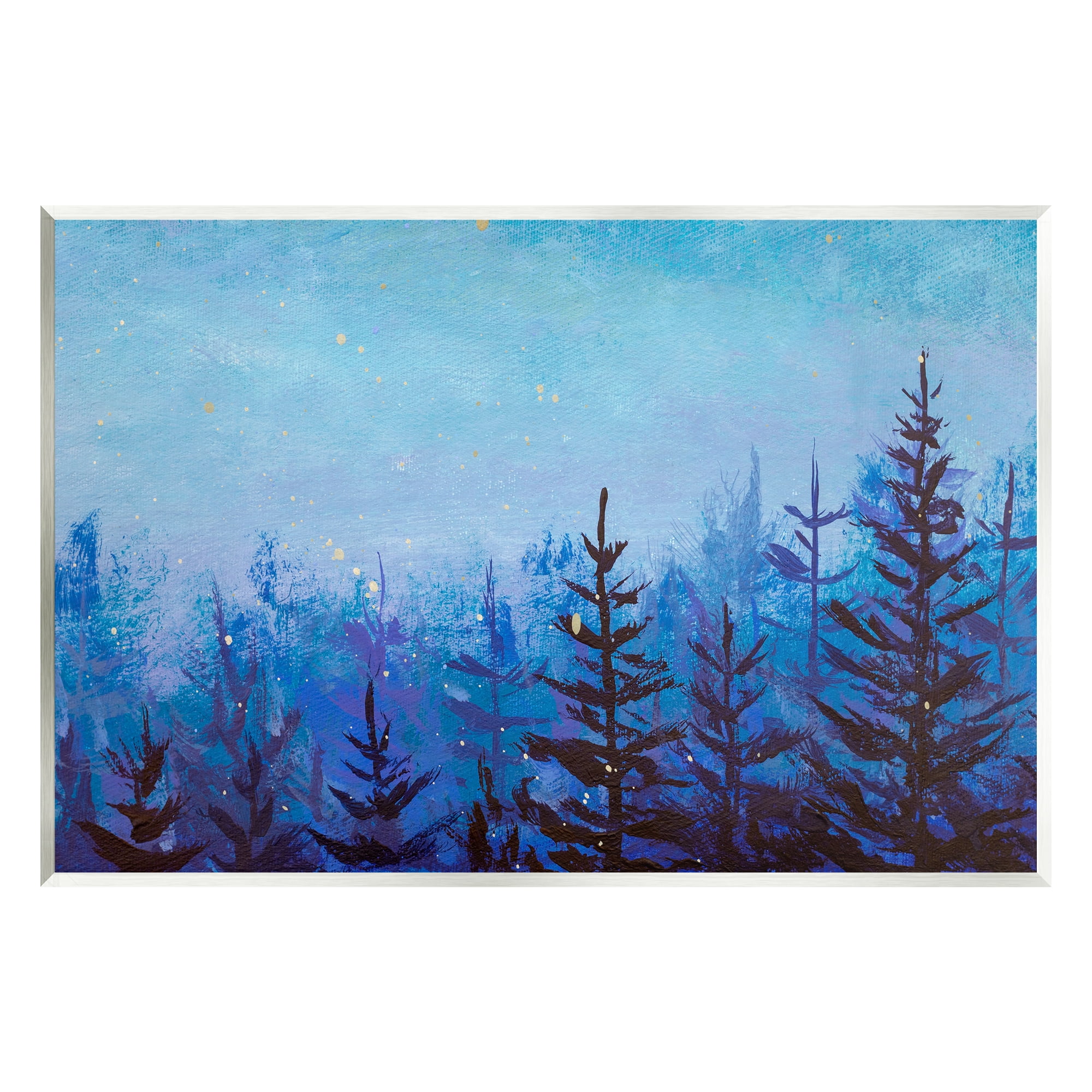 Stupell Industries Foggy Magical Forest Nature Painting Unframed Art Print Wall Art, 15 x 10