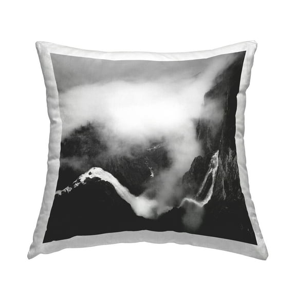 Stupell Industries Foggy Mountain Crags Decorative Printed Throw Pillow Design by Thomas Tepstad Berge.