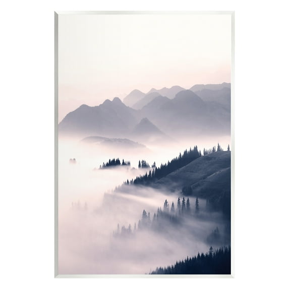 Stupell Industries Foggy Mountain Nature Nature Photography Unframed Art Print Wall Art, 10 x 15