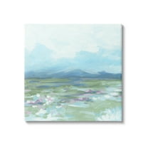 Stupell Industries Foggy Mountain Valley Landscape Painting Gallery Wrapped Canvas Art Print Wall Art, 17 x 17