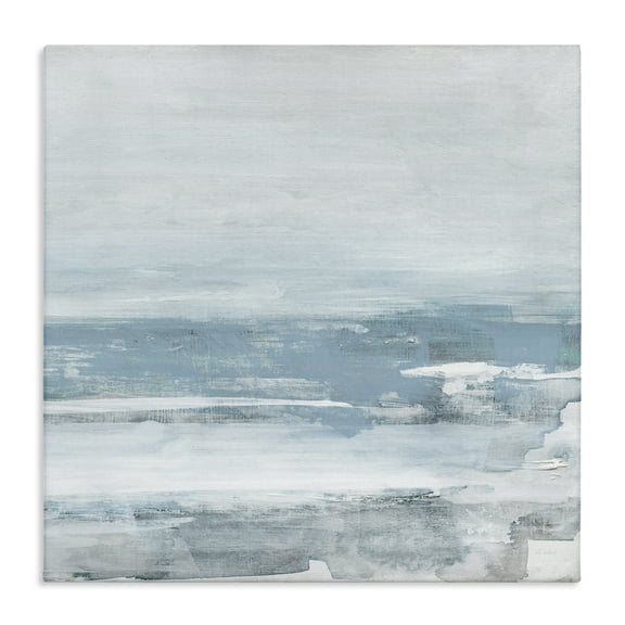 Stupell Industries Foggy Ocean Abstraction Abstract Painting Gallery Wrapped Canvas Art Print Wall Art, 17 x 17