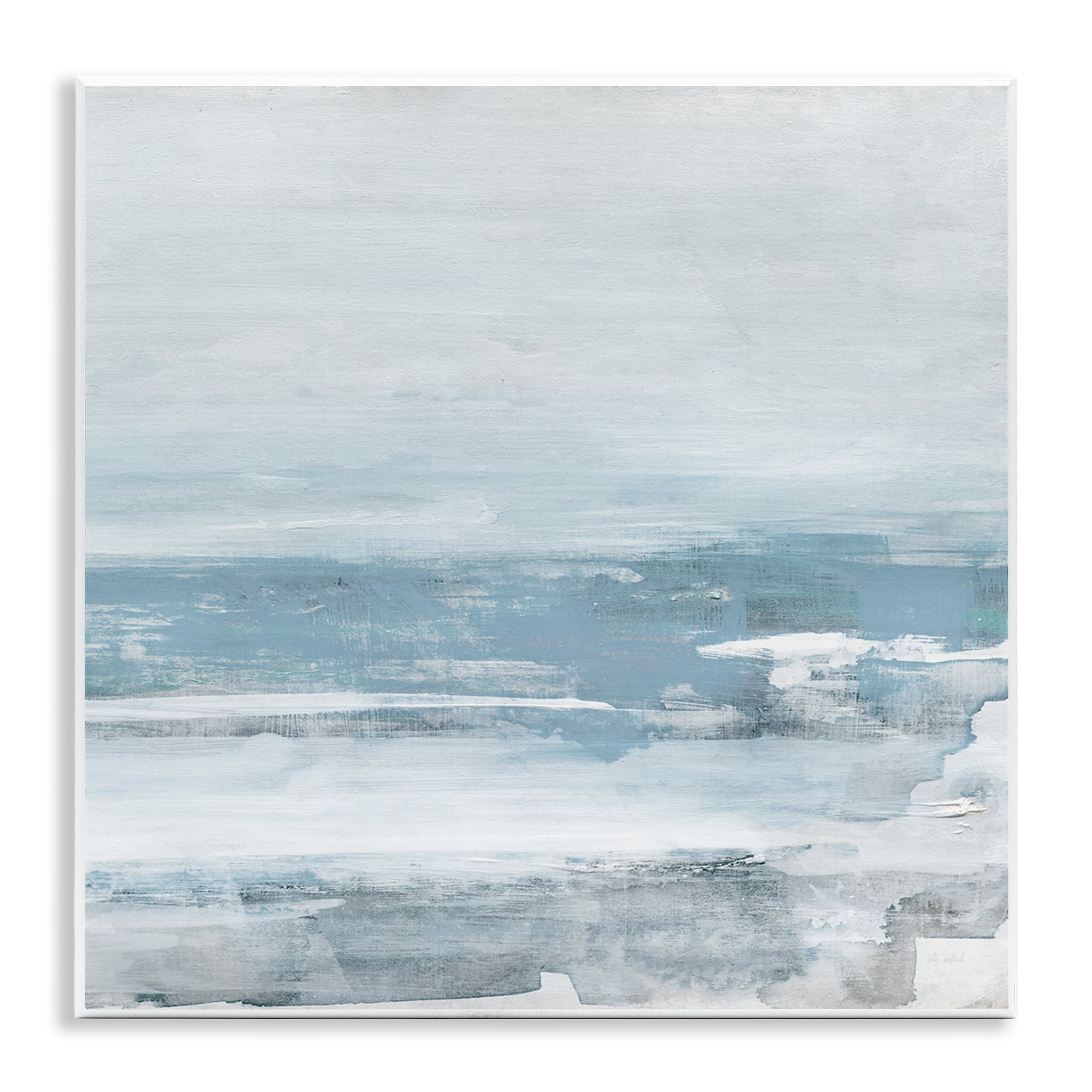 Stupell Industries Foggy Ocean Abstraction Abstract Painting Unframed Art Print Wall Art, 12 x 12