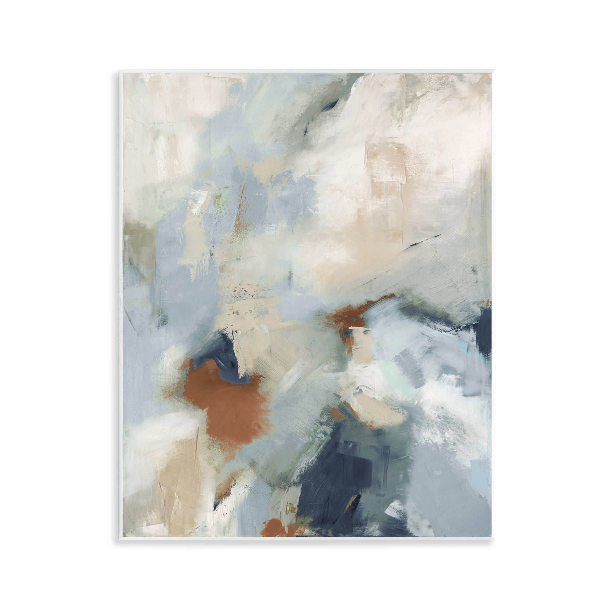 Stupell Industries Foggy Ombre Brush Strokes Abstract Painting Unframed Art Print Wall Art, 11 x 14