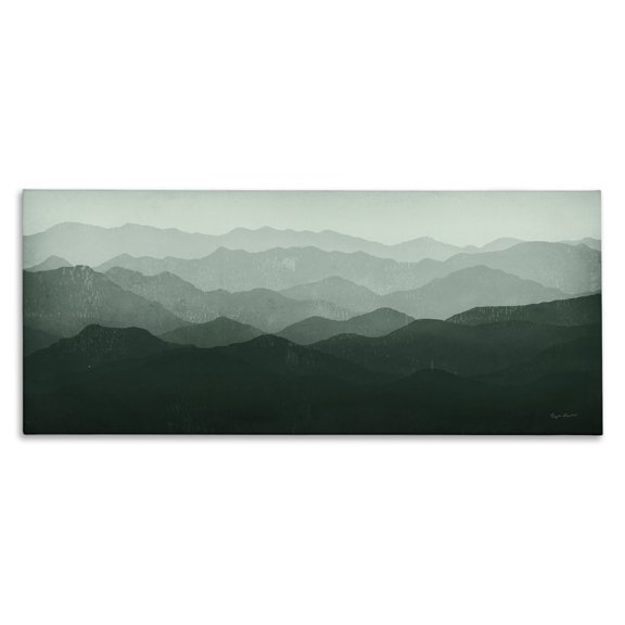 Stupell Industries Contemporary Foggy Panoramic Mountain Range Canvas Art, 24 x 10, by Ryan Fowler