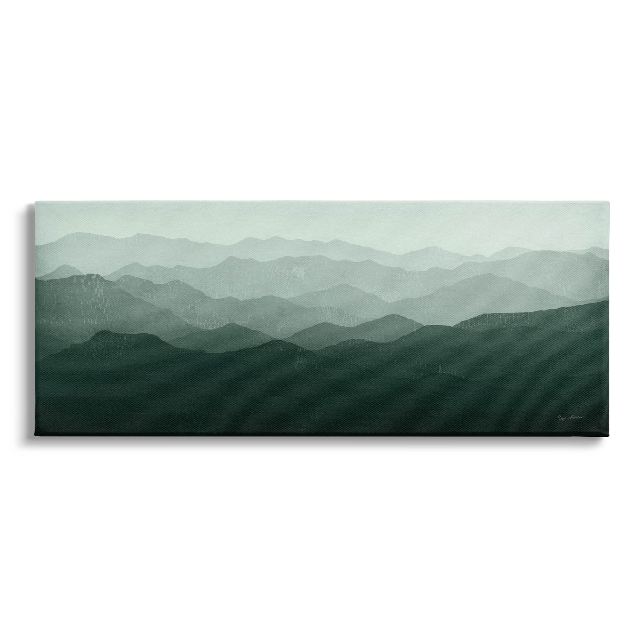 Stupell Industries Foggy Panoramic Mountain Range Photograph Gallery Wrapped Canvas Print Wall Art, Design by Ryan Fowler