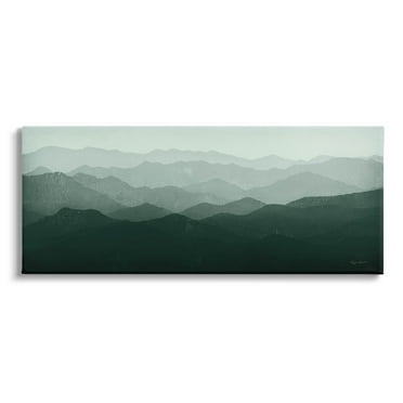 Stupell Industries Foggy Panoramic Mountain Range Photograph Gallery Wrapped Canvas Print Wall Art, Design by Ryan Fowler