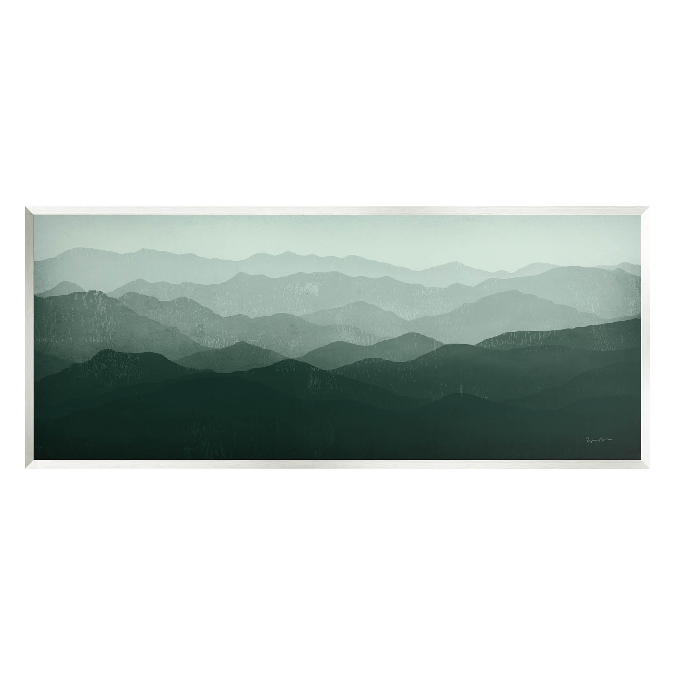 Stupell Industries Foggy Panoramic Mountain Range Photograph Unframed Art Print Wall Art, Design by Ryan Fowler