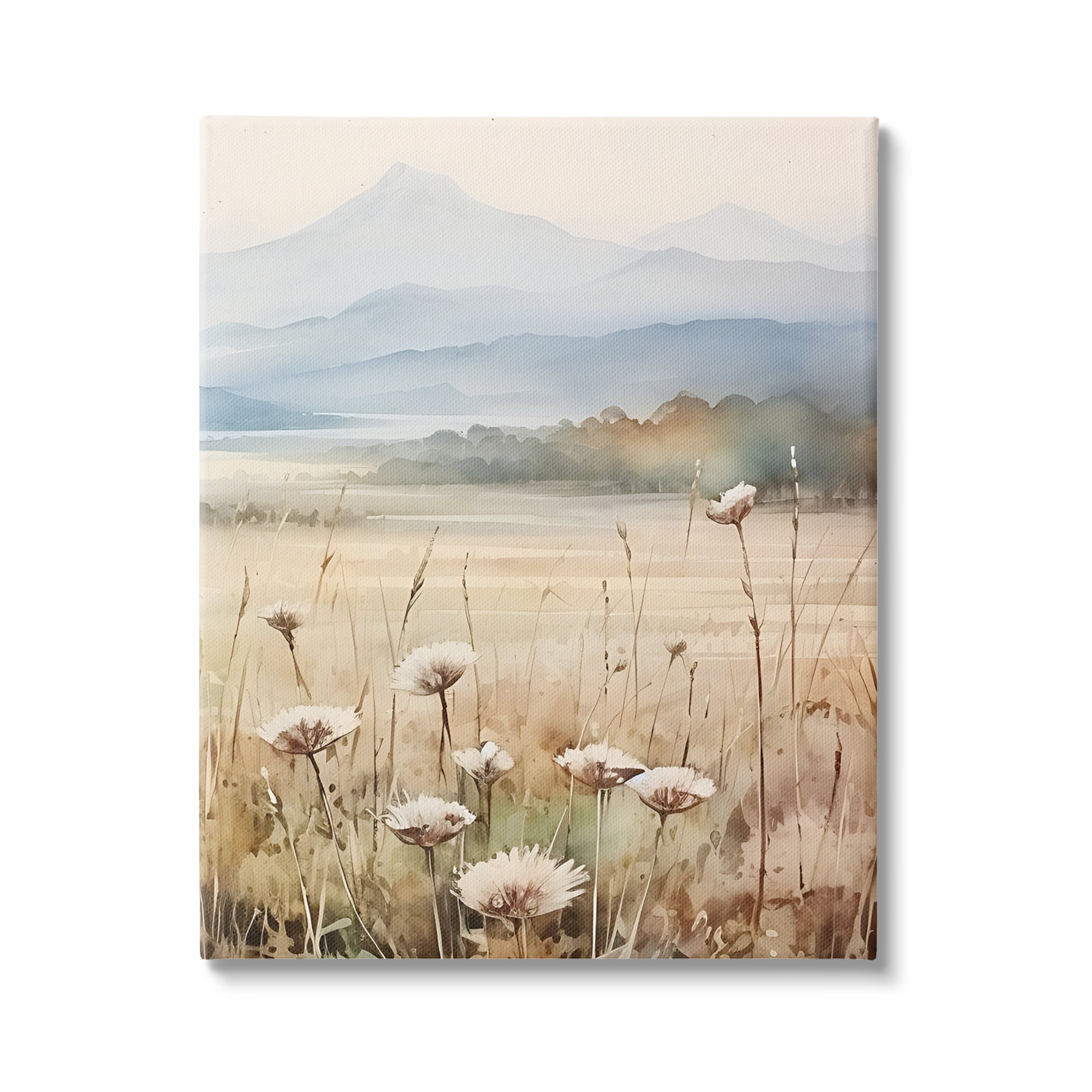 Stupell Industries Foggy Peaks Landscape Landscape Painting Gallery Wrapped Canvas Art Print Wall Art, 16 x 20