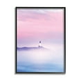 thumbnail image 1 of Stupell Industries Foggy Pink & Purple Lighthouse Sky Coastal Photography Black Framed Art Print Wall Art, 1 of 5