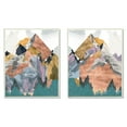 thumbnail image 1 of Stupell Industries Foil Collage Mountain Landscape Abstract Designs Wall Plaque by Jennifer Goldberger, 2 Piece, 10" x 15", Wall Plaque, 1 of 6