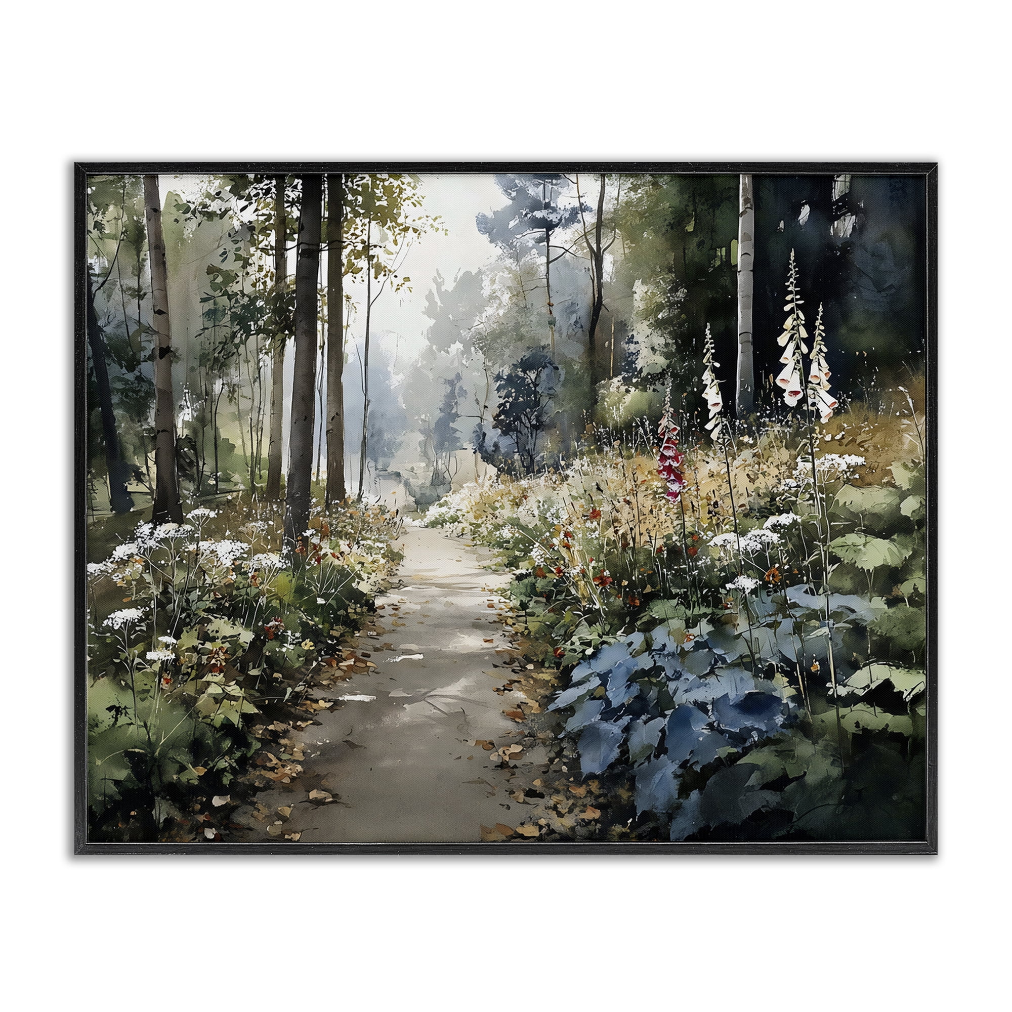 Stupell Industries Foliage Forest at Dusk Black Framed Giclee Art, design by Franklyn Gregory