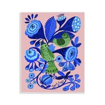 Stupell Industries Folk Style Birds in Nature Animals Painting Unframed Art Print Wall Art, 11 x 14