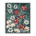 thumbnail image 1 of Stupell Industries Folksy Floral Pattern Botanical & Floral Painting Gray Framed Art Print Wall Art, 16 x 20, 1 of 10