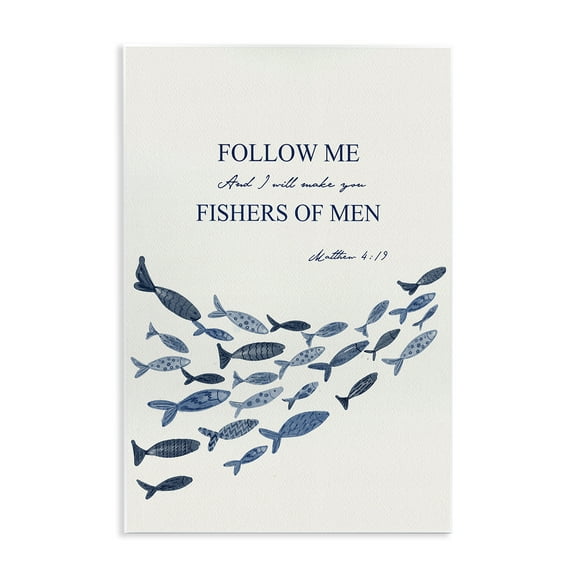 Stupell Industries Follow Me Fishers Of Men Wall Plaque Art design by Yen, 15 x 10