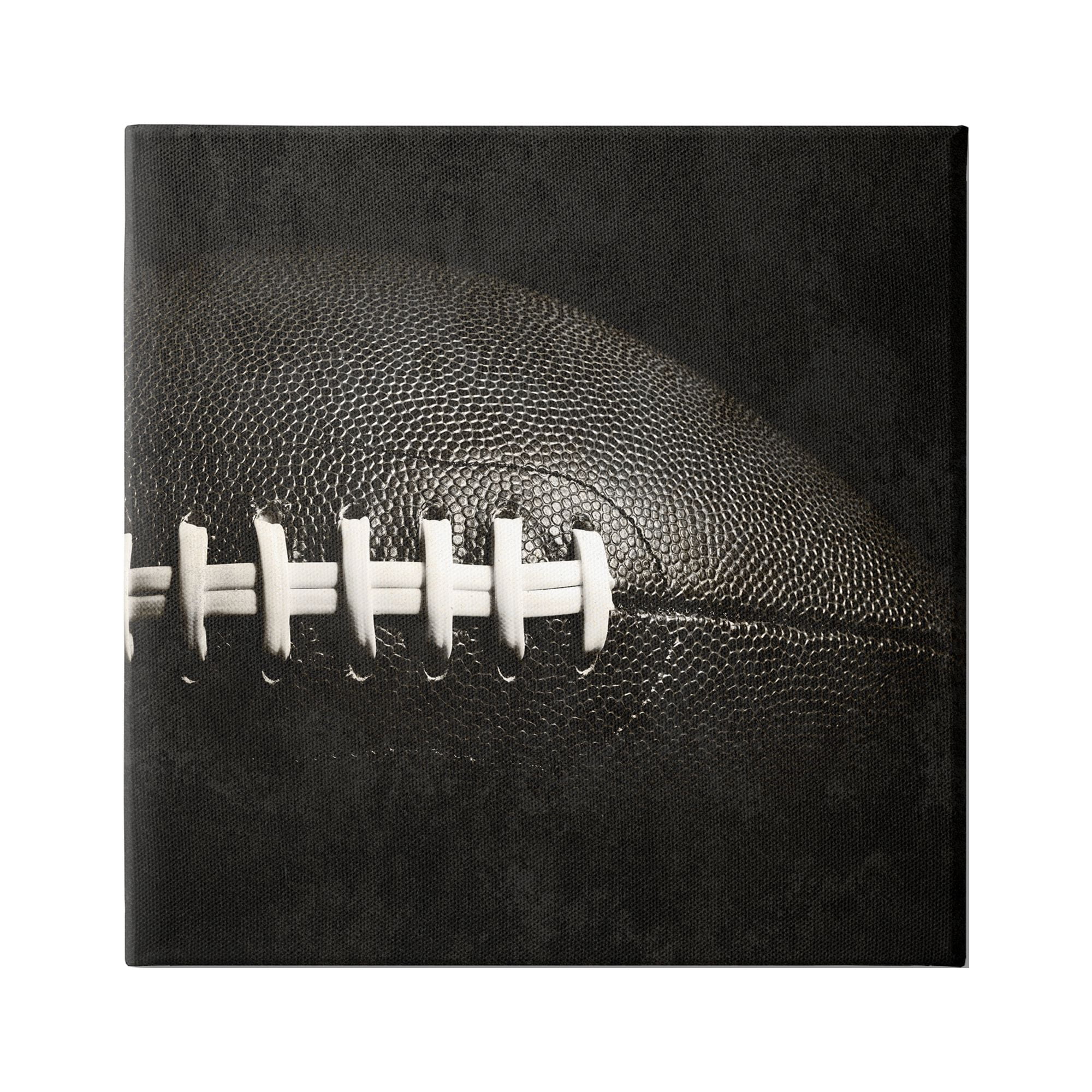 Stupell Industries Football Close Up Photography Sports Photography Gallery Wrapped Canvas Art Print Wall Art, 30 x 30