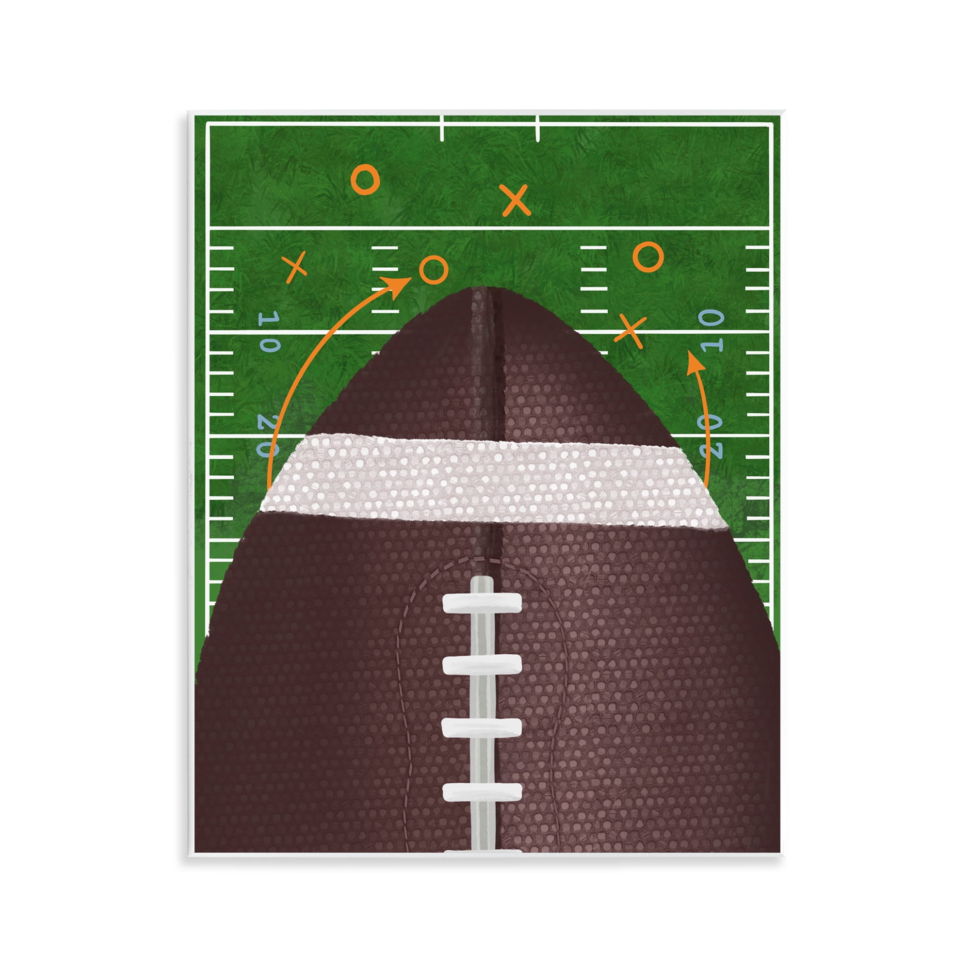 Stupell Industries Football Field Tactics Wall Plaque Art, design by Jennifer Stith