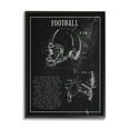 thumbnail image 1 of Stupell Industries Football Helmet Sports Chart Retro Figure Black Framed, 16 x 20, Design by Daphne Polselli, 1 of 5