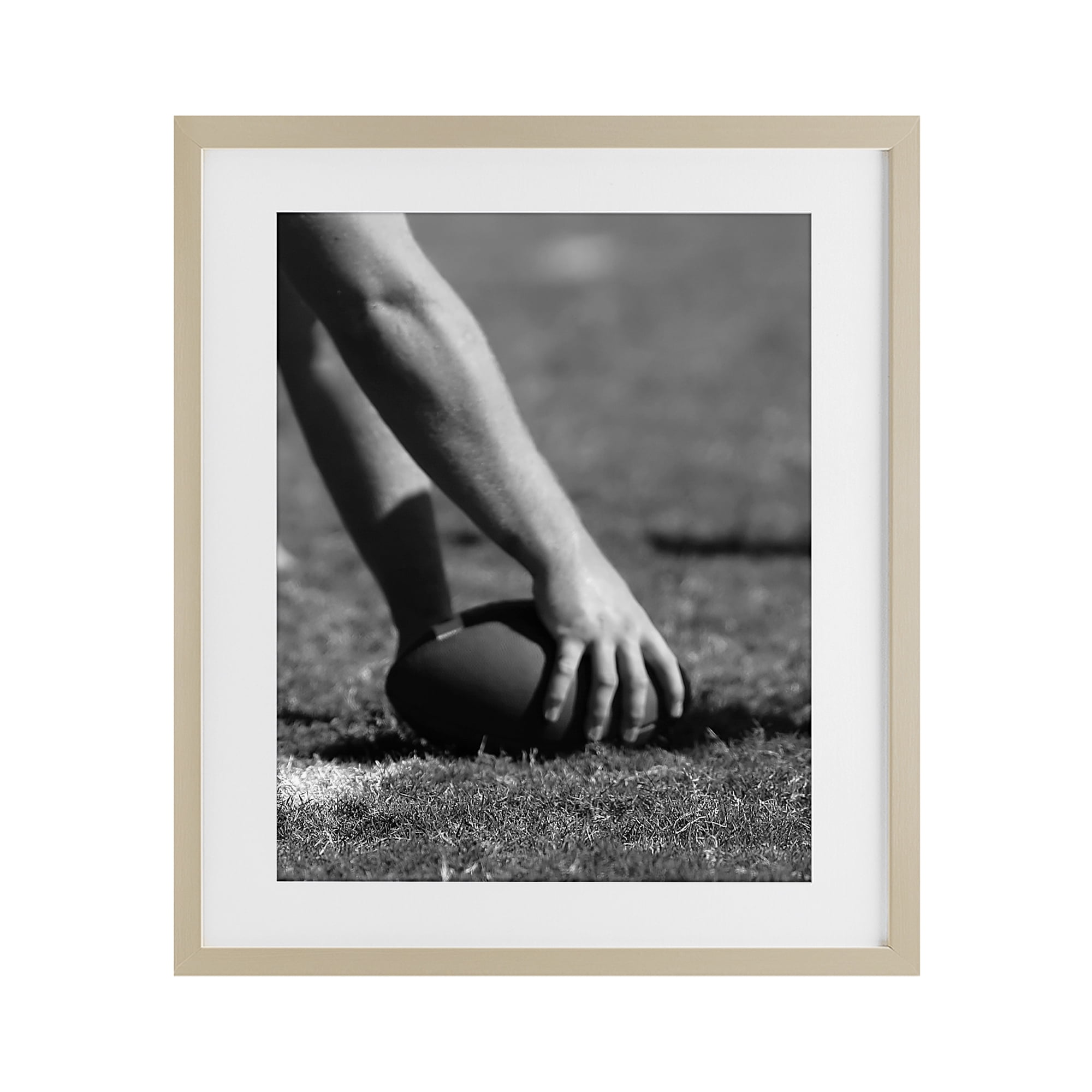 Stupell Industries Football Hike in Action Birch Framed Print Under Glass, design by Marcus Prime