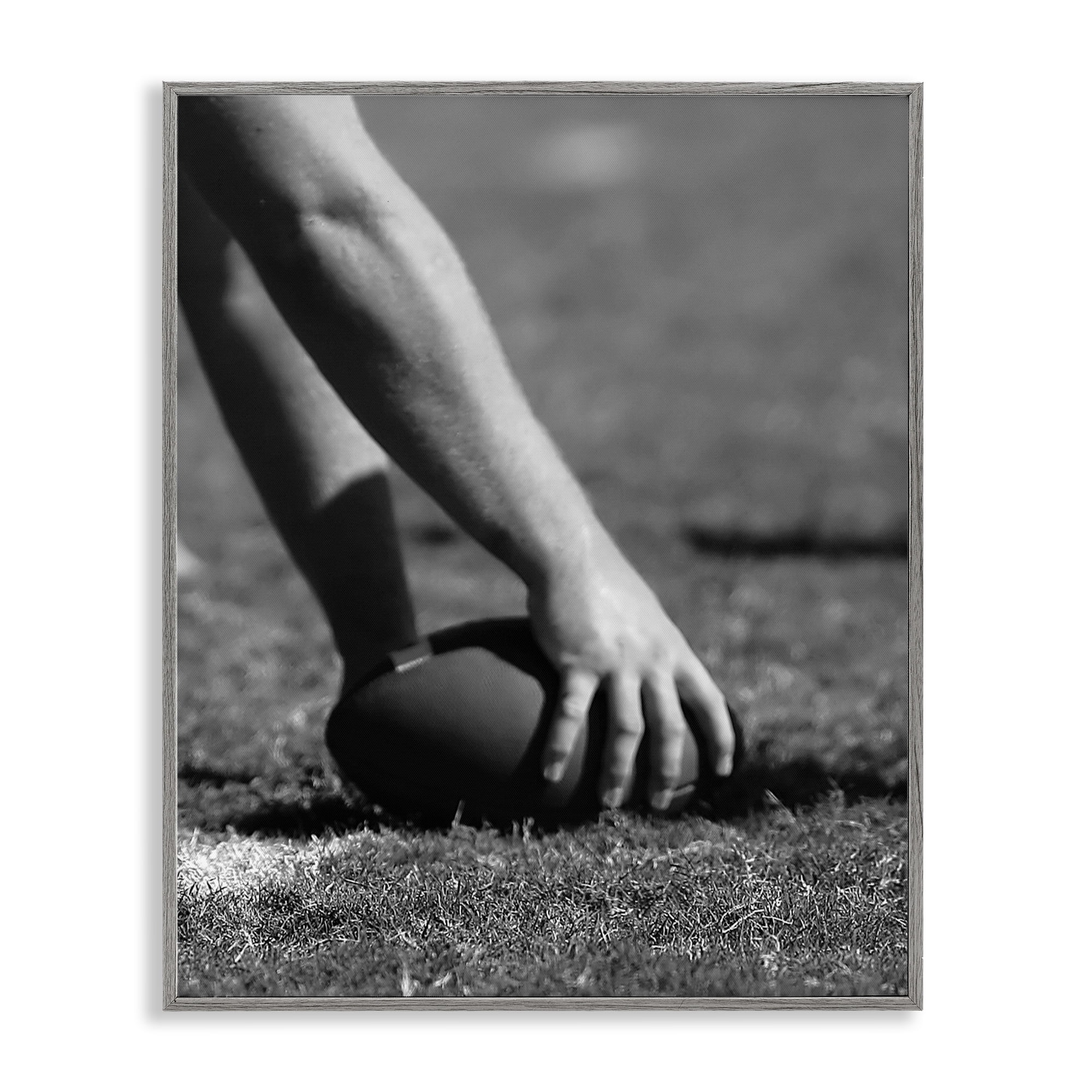 Stupell Industries Football Hike in Action Gray Framed Giclee Art, design by Marcus Prime