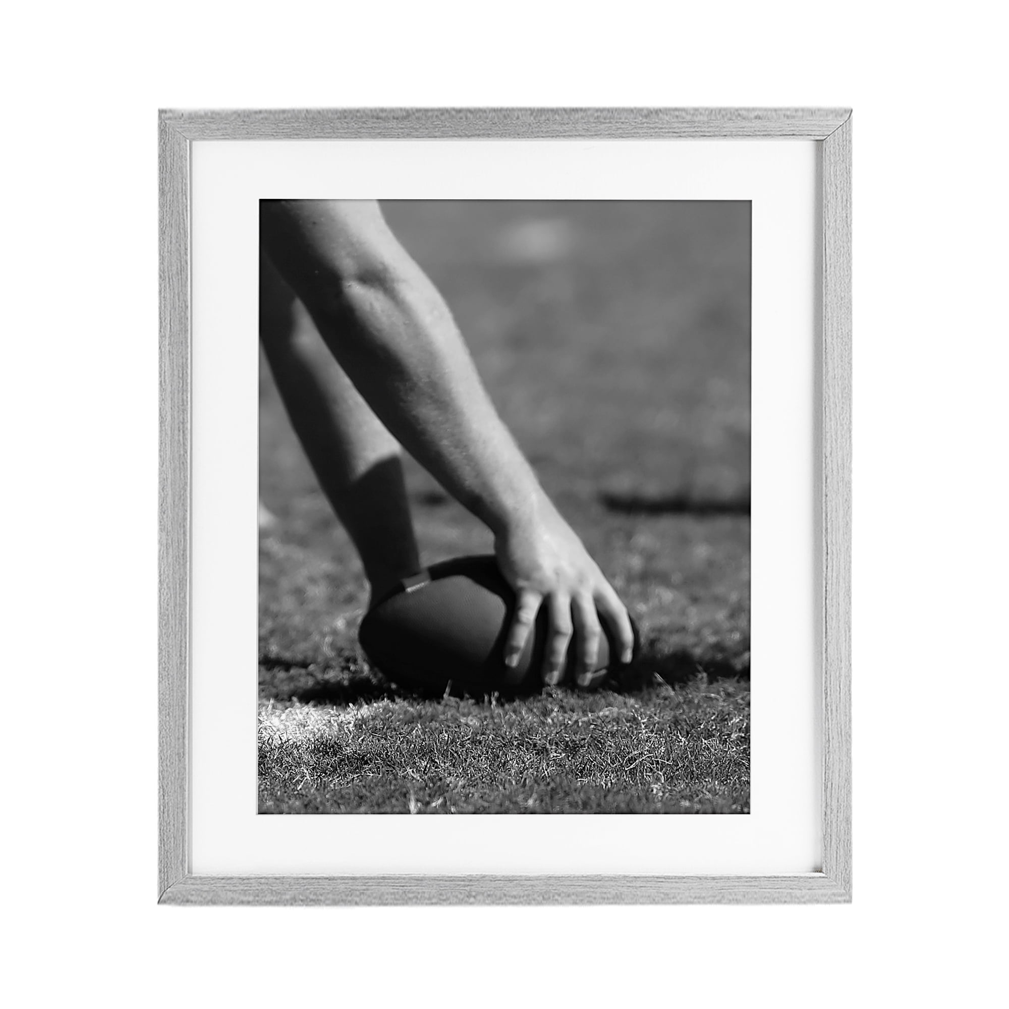 Stupell Industries Football Hike in Action Gray Framed Print Under Glass, design by Marcus Prime