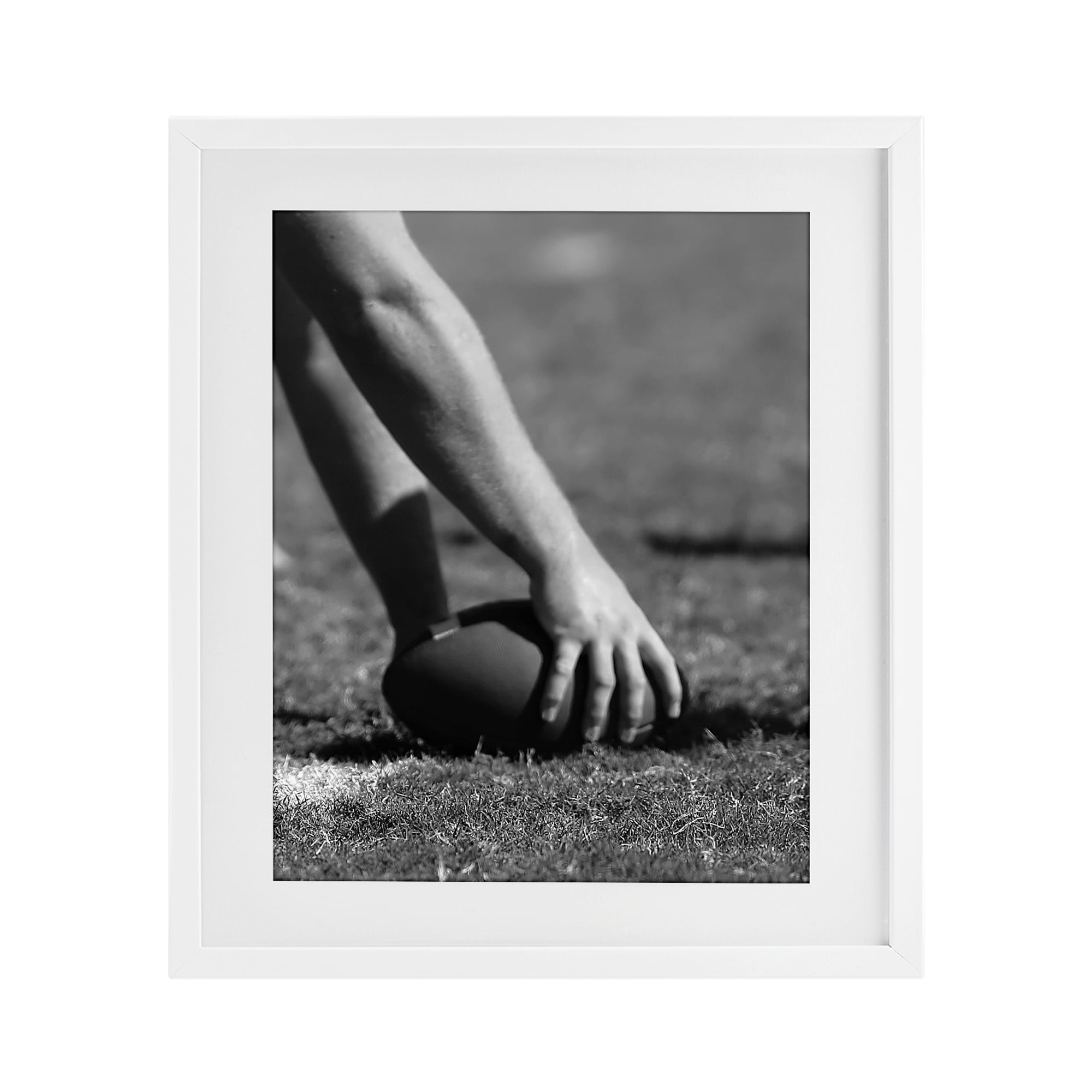 Stupell Industries Football Hike in Action White Framed Print Under Glass, design by Marcus Prime