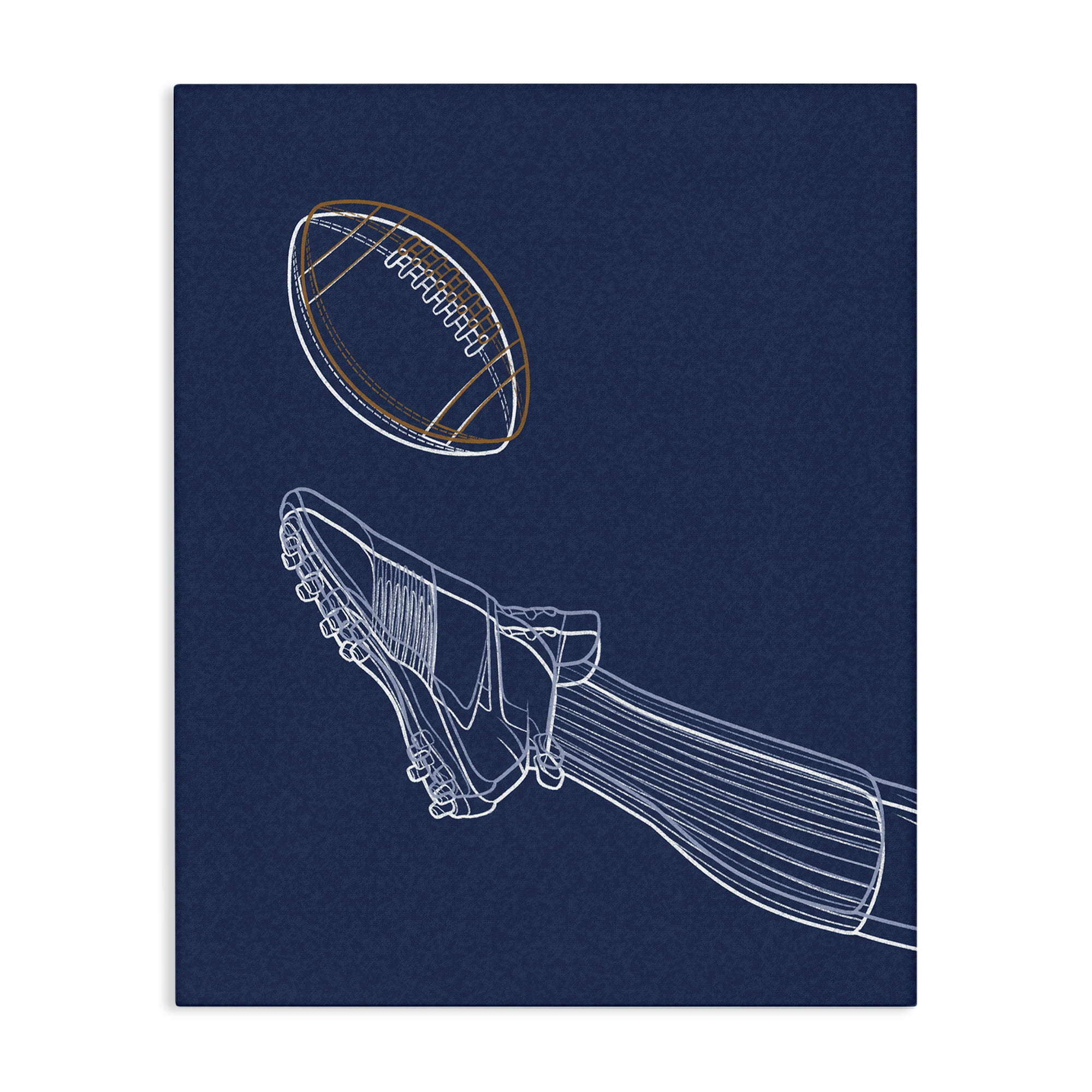 Stupell Industries Football Lines Contour Canvas Wall Art, design by Marcus Prime