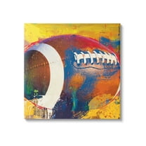 Stupell Industries Football Paint Splatter Sports Graphic Art Gallery Wrapped Canvas Print Wall Art, Design by Savannah Miller