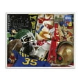 Stupell Industries Football Sports Collage Sports Painting White Framed