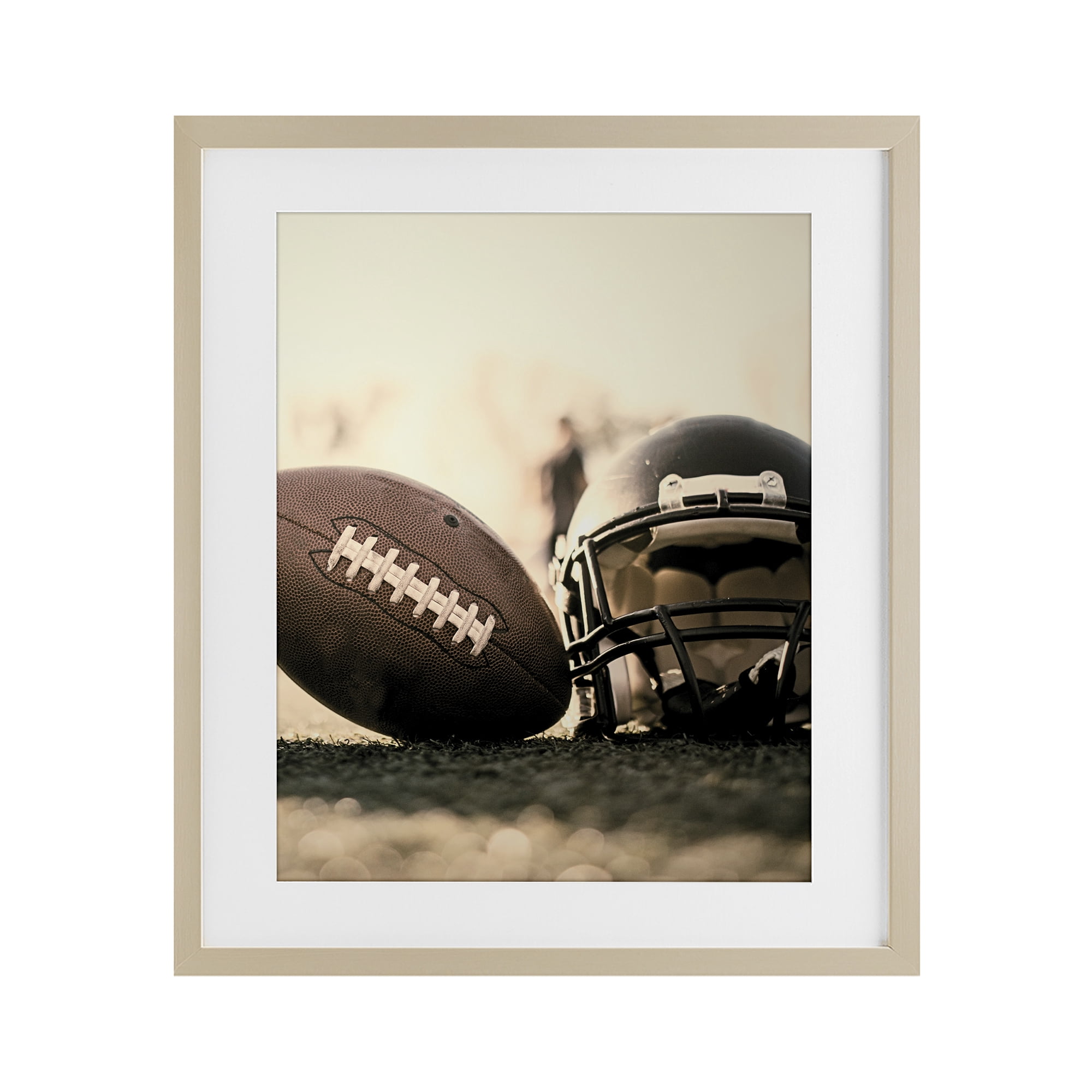 Stupell Industries Football Stand Alone Birch Framed Print Under Glass, design by Jesse Keith
