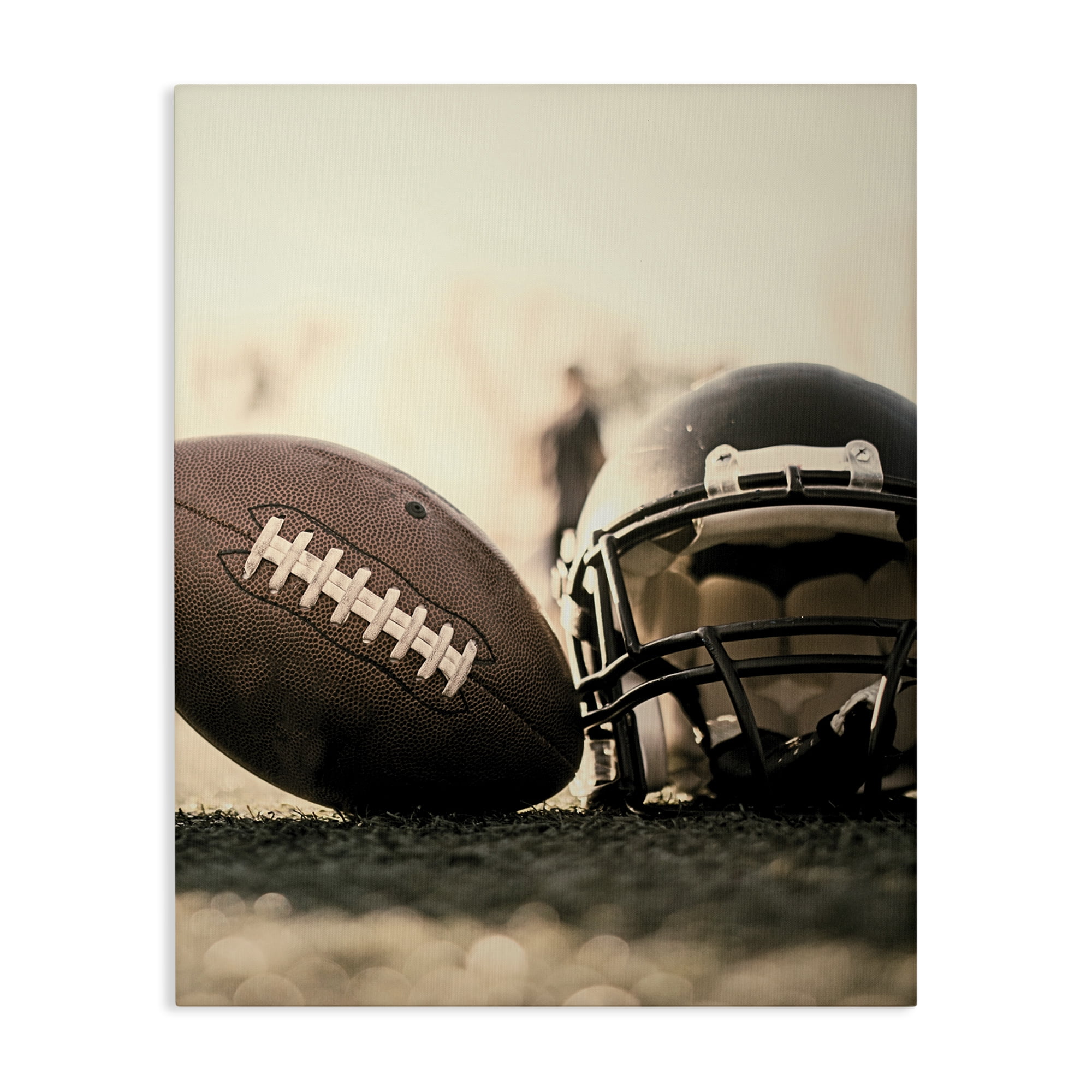 Stupell Industries Football Stand Alone Canvas Wall Art, design by Jesse Keith