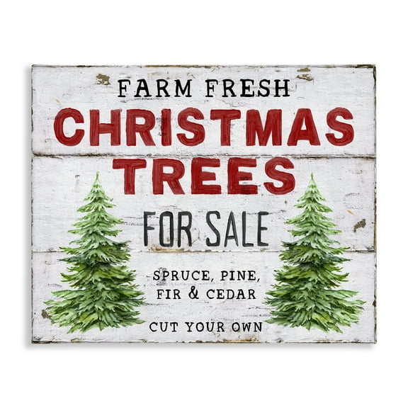 Stupell Industries For Sale Christmas Trees Holiday Painting Gallery Wrapped Canvas Art Prints Wall Art, 20 x 16