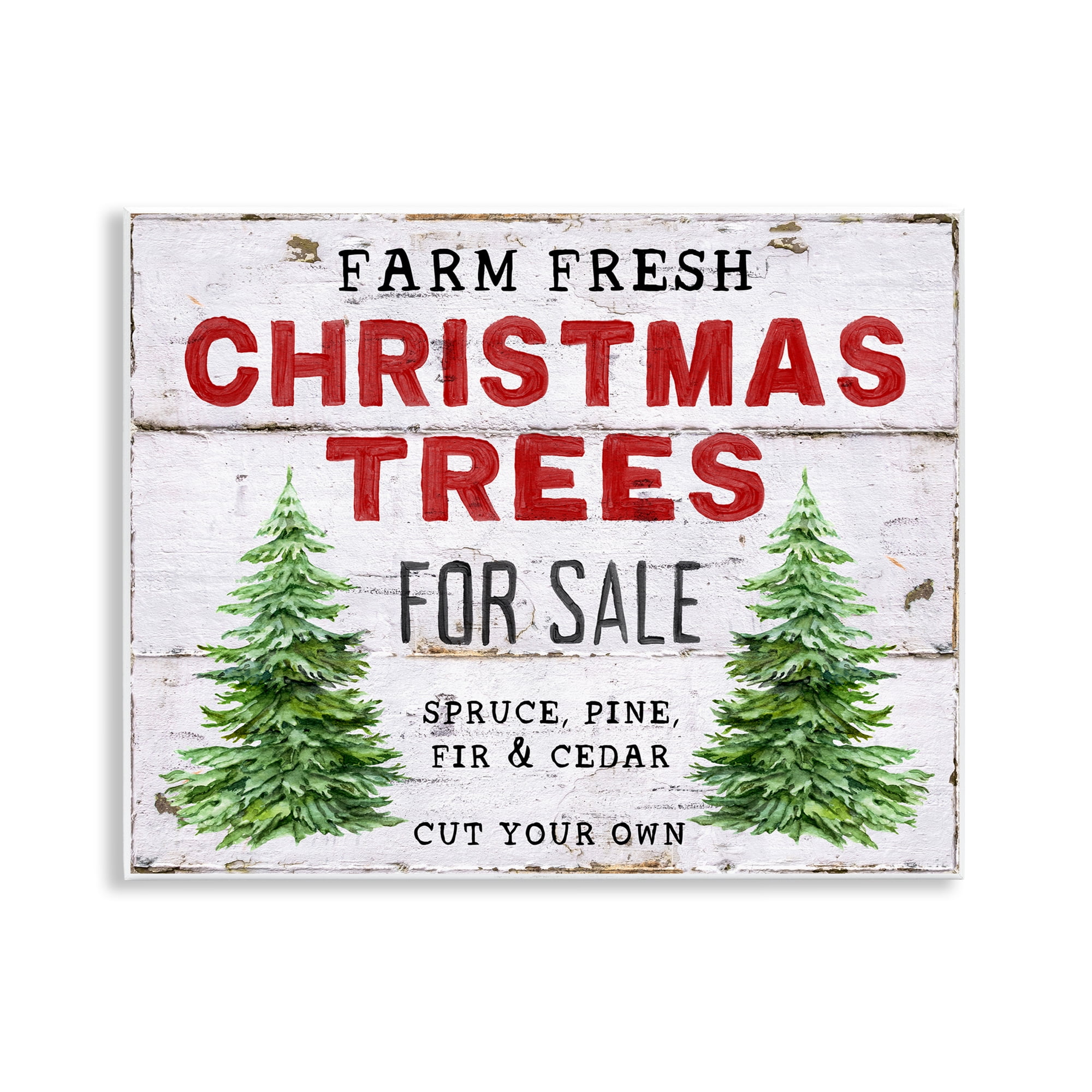 Stupell Industries For Sale Christmas Trees Holiday Painting Unframed Art Prints Wall Art, 14 x 11