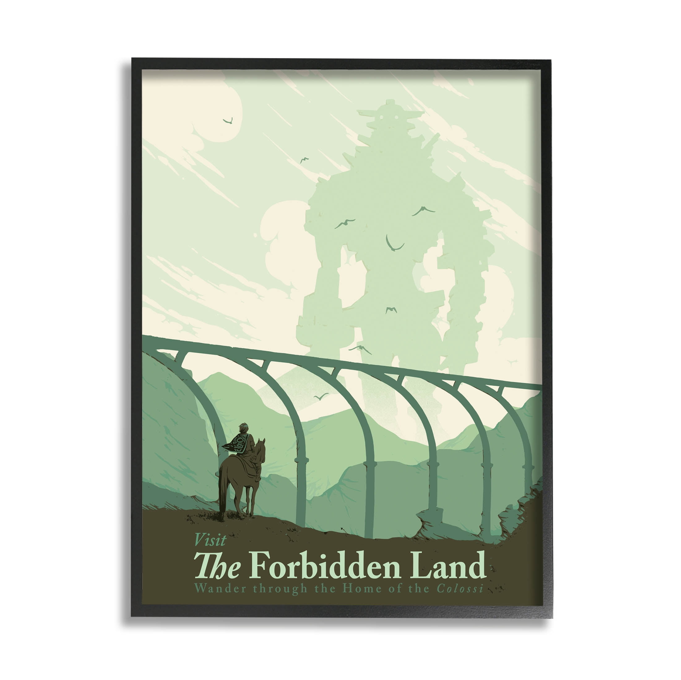 Stupell Industries Forbidden Land Intense Landscape Fantasy Graphic Art Black Framed Art Print Wall Art, Design by Matheus Lopes Castro