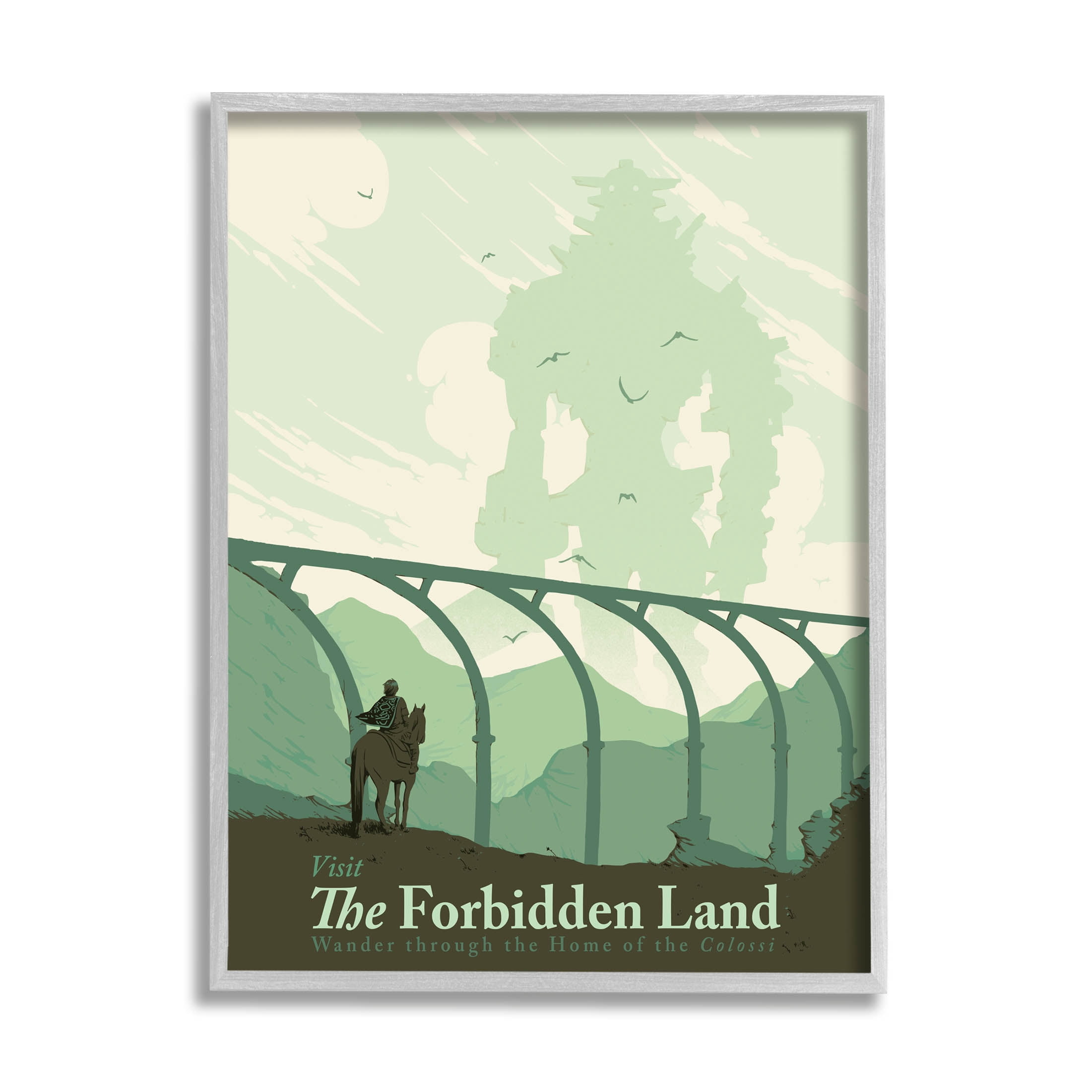Stupell Industries Forbidden Land Intense Landscape Fantasy Graphic Art Gray Framed Art Print Wall Art, Design by Matheus Lopes Castro