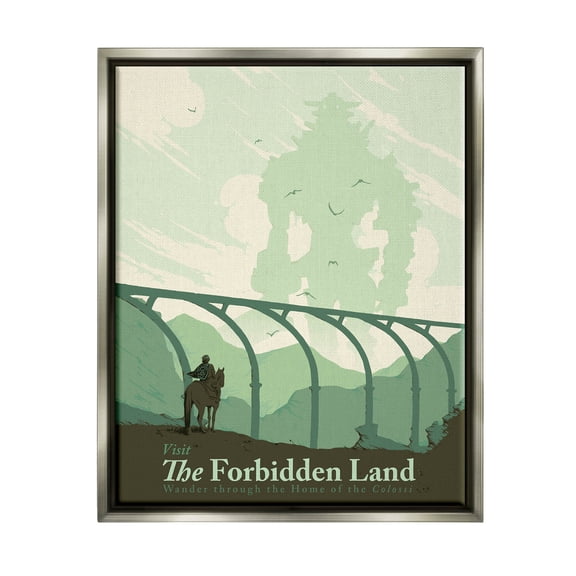 Stupell Industries Forbidden Land Intense Landscape Fantasy Graphic Art Luster Gray Floating Framed Canvas Print Wall Art, Design by Matheus Lopes Castro