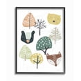 thumbnail image 1 of Stupell Industries Forest Animal Faces Trees Cartoon Family Design Framed Wall Art by June Erica Vess, 1 of 1