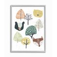 thumbnail image 1 of Stupell Industries Forest Animal Faces Trees Cartoon Family Design Framed Wall Art by June Erica Vess, 1 of 1