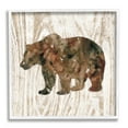 thumbnail image 1 of Stupell Industries Forest Bear Watercolor Silhouette Rustic Grain Pattern, 12 x 12, Design by Carol Robinson, 1 of 7