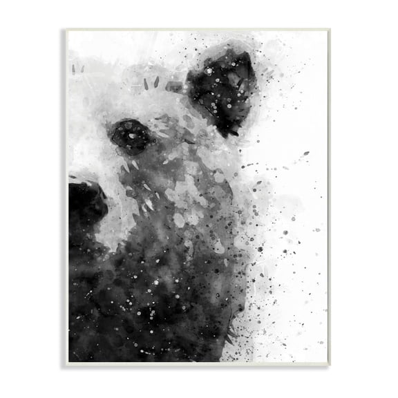 Stupell Industries Forest Bear Watercolor Wild Animal Black White Unframed Art Print Wall Art, 10x15, by Brandon Wong