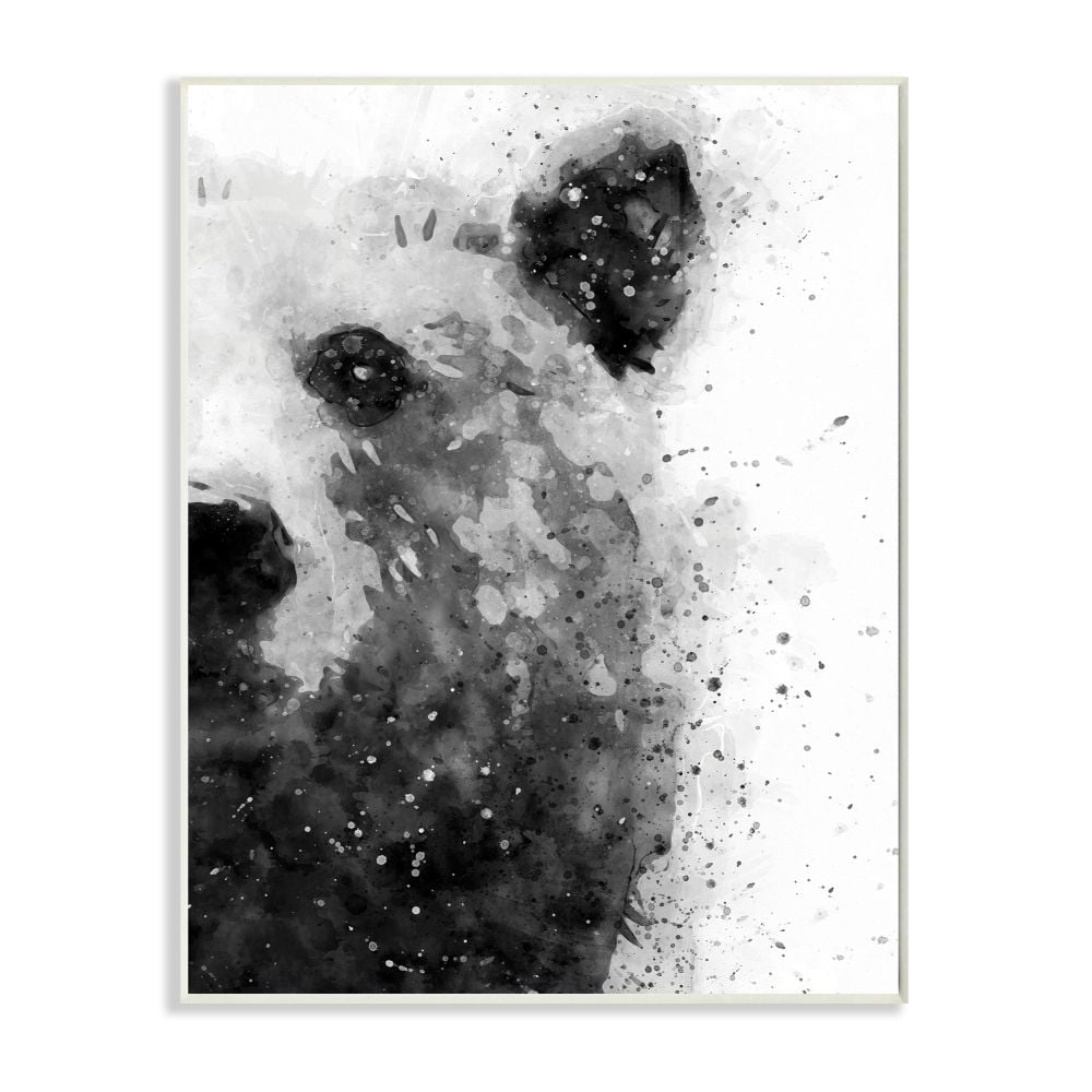 Stupell Industries Forest Bear Watercolor Wild Animal Black White Unframed Art Print Wall Art, 13x19, by Brandon Wong