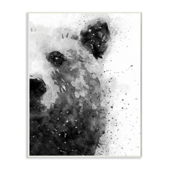 Stupell Industries Forest Bear Watercolor Wild Animal Black White Unframed Art Print Wall Art, 13x19, by Brandon Wong